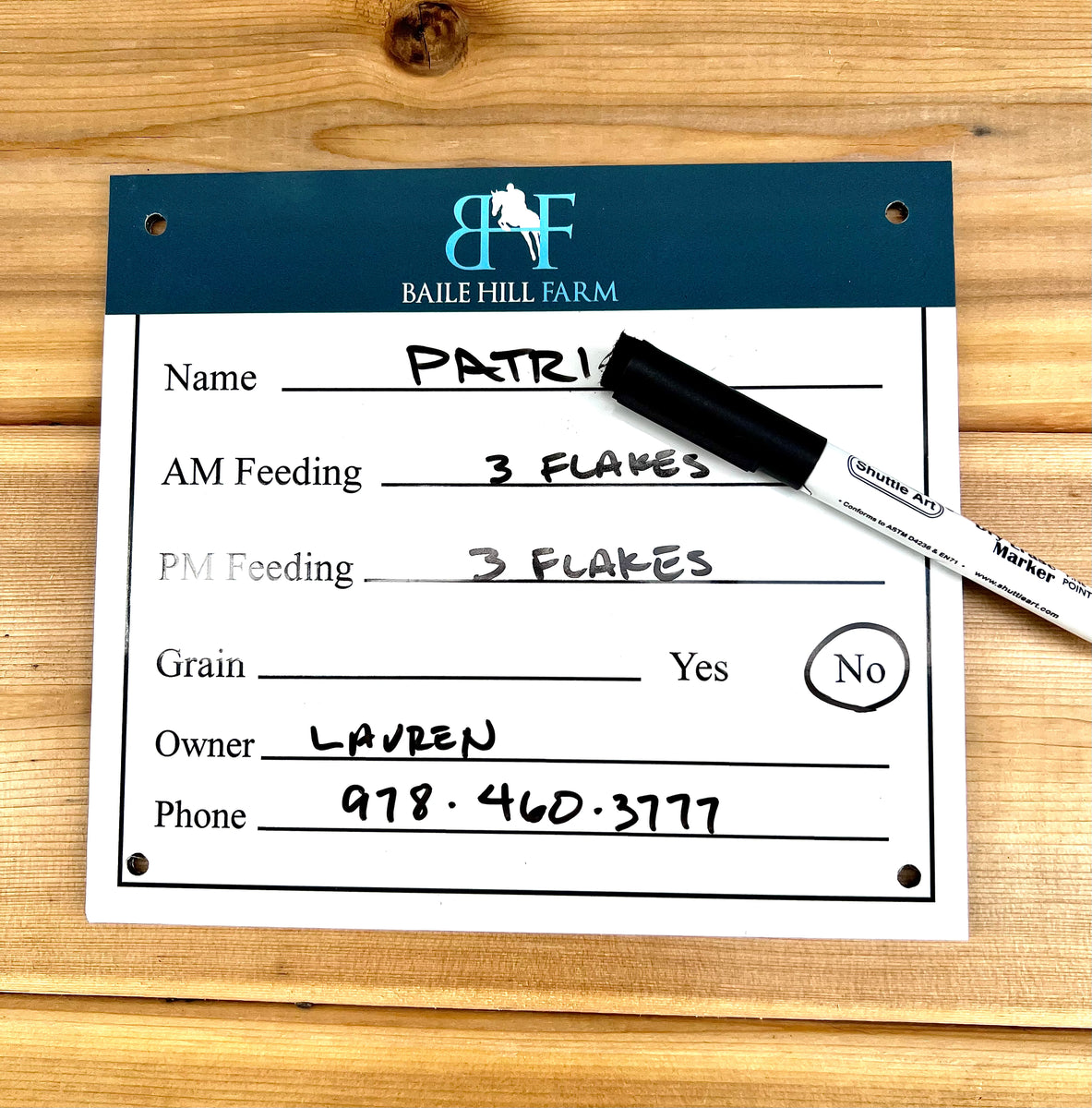 Dry Erase Stall Plates Deco Pony