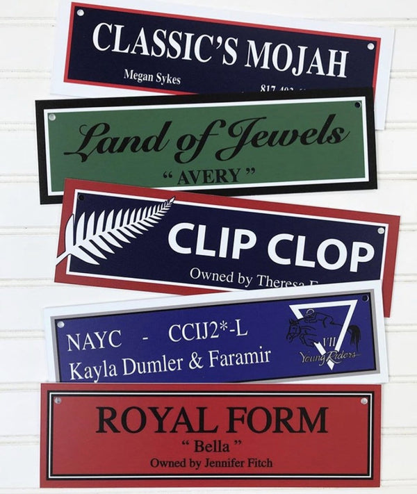 Custom Stall Plaque