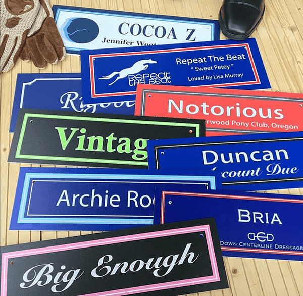 Custom Stall Plaque