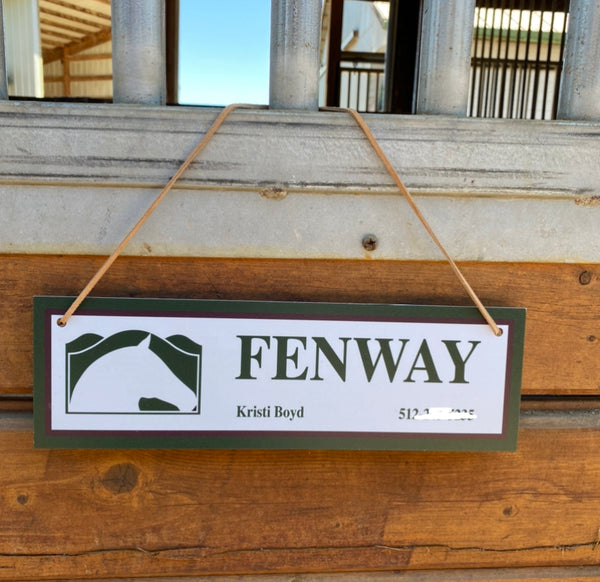Custom Stall Plaque