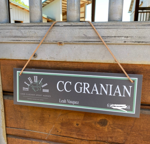 Custom Stall Plaque