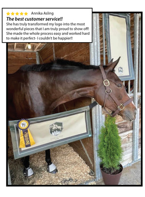 Custom stall guards barn colors Equestrian Hunter Jumper horse show 