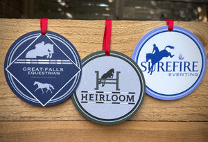 🎁 Custom Barn Logo Holiday Ornaments