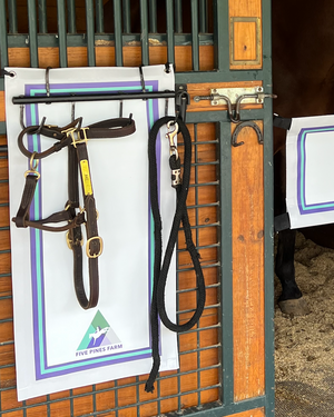 Custom stall guards barn colors Equestrian horse show Eventing Dressage Halter Bridle