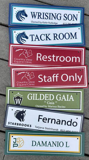 Custom Stable Plaques